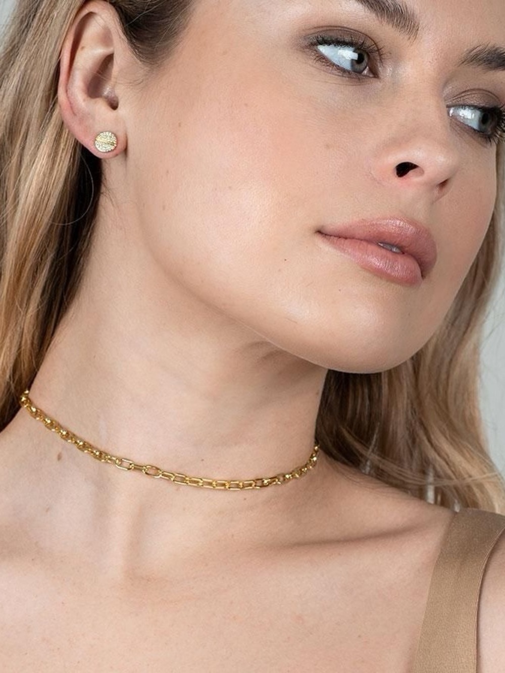 Uncommon James Choker Gold Paperclip Chain Necklace 14”